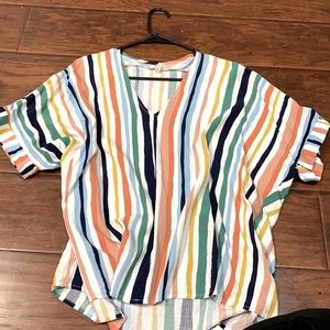 Striped oversized top